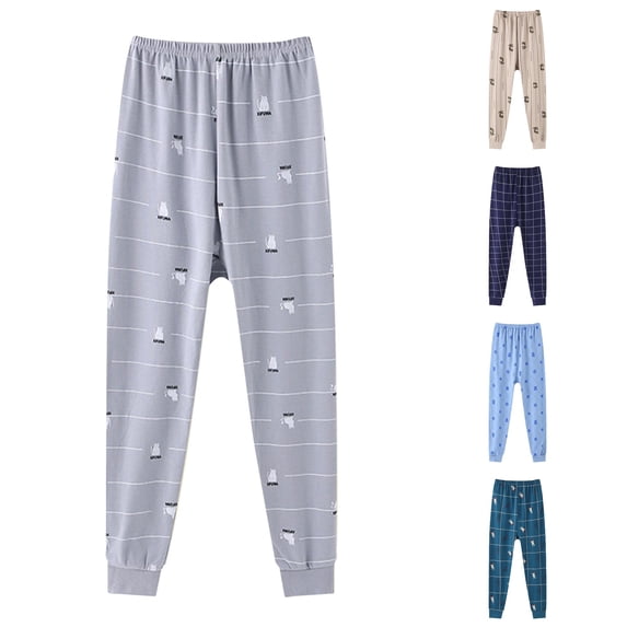 FYDUU Boys Pajama Pants Soft Cute Cartoon Print Sleep Pants for Kids Comfortable Nightwear Fall Winter Loungewear Pajamas Bottoms Versatile Pants 13-14 Years