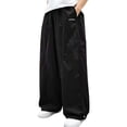 thumbnail image 1 of FYDUU Boys Pants Lightweight Breathable Wide Leg Trousers Summer Thin Casual Pants for Kids Outdoor Activewear Boys Back To School Pants Vacation Pants 8-9 Years, 1 of 5