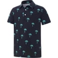 thumbnail image 1 of FYDUU Boys Polo Shirt Printed Short Sleeve Golf Shirts Casual Collared Tops for Kids School Active Wear Breathable Polo Shirts Summer Wear 11-12 Years, 1 of 3