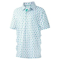 FYDUU Boys Polo Shirt Short Sleeve Tops Funny Print Casual Shirts Comfortable Breathable Kids Stylish Collared Golf Shirts Everyday Wear Comfort Dailywear