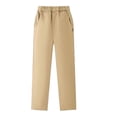 thumbnail image 1 of FYDUU Boys School Uniform Pants Khaki Casual Dress Trousers Elastic Waist Boys' Pants For Kids Teenagers Stretch Long Pants Comfort Joggers 7-8 Years, 1 of 9