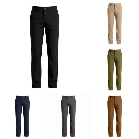 FYDUU Boys School Uniform Pants Straight Leg Casual Pants Kids Back To School Trousers Comfortable Durable Chino Slacks Everyday Wear Versatile Pants 6-7 Years