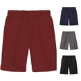 thumbnail image 1 of FYDUU Boys School Uniform Shorts Flat Front Performance Chino Shorts Formal Back To School Bottoms for Kids Elastic Waist Pull On Shorts Stylish Slacks 13-14 Years, 1 of 3