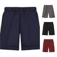 thumbnail image 1 of FYDUU Boys School Uniform Shorts Flat Front Performance Chino Shorts Formal Back To School Bottoms for Kids Elastic Waist Pull On Shorts Trendy Trousers 11-12 Years, 1 of 3
