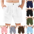thumbnail image 1 of FYDUU Boys School Uniform Shorts Summer Lightweight Casual Shorts with Pockets Back To School Clottes for Kids Stylish Breathable Bottoms Leisure Pants 5-6 Years, 1 of 8