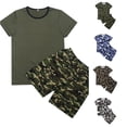 thumbnail image 1 of FYDUU Boys Short Sleeve T Shirts and Shorts Outfits Sets Summer Short Set Kids Graphic Camo T Shirts Shorts Suit 5-6 Years, 1 of 6