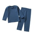 thumbnail image 1 of FYDUU Boys Sleepwear Set Soft Pajamas Kids Loungewear Comfortable Childrens Outfit Long Sleeve Top And Pants Toddler Home Clothes Soft Fall Clothes 2-3 Years, 1 of 4