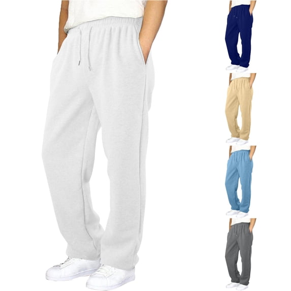 FYDUU Boys Sweatpants Casual Straight Leg Drawstring Waist Joggers Trousers Kids Baggy Sweatpants with Pockets Solid Color School Wear Trendy Trousers 15-16 Years