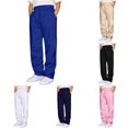 thumbnail image 1 of FYDUU Boys Sweatpants Elastic Waist Drawstring Loose Fit Athletic Joggers Pants Comfortable Straight Leg Casual Trousers for Kids and Trendy Trousers 13-14 Years, 1 of 9