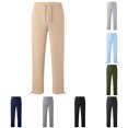 thumbnail image 1 of FYDUU Boys Sweatpants Straight Leg Casual Pants Elastic Waist Joggers for Kids Comfortable Loose Fit Athletic Trousers for Everyday Wear Stylish Slacks 9-10 Years, 1 of 5