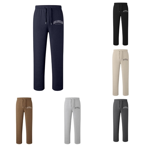 FYDUU Boys Sweatpants Straight Leg Elastic Waist Open Bottom Athletic Joggers Lightweight Loose Fit Trousers Casual Bottoms with Pockets Vacation Pants 6-7 Years