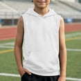 thumbnail image 1 of FYDUU Boys Tank Tops Sleeveless Hoodie Youth Athletic Shirts Solid Color Sports Workout Gym Hooded Tops Summer Muscle Basic Shirt Fashion Wear, 1 of 4