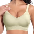 thumbnail image 1 of FYDUU Bras For Women This Women's Small Bust With A Tight Fitting Sagging Seamless And Adjustable Steel Ring Bra Seamless Comfort Bralettes /Green, 1 of 3