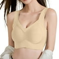 thumbnail image 1 of FYDUU Bras For Women Wireless Bras Seamless Beauty Back Bralette No Underwire Fixed Chest Support Vest Bra Comfort Women Everyday Bra /Beige, 1 of 5