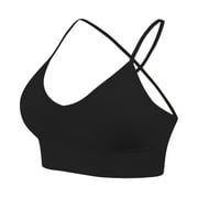 FYDUU Bras for Women Bralettes Women's Cross Back Sport Bras Padded Strappy Criss Cross Cropped Bras For Workout Fitness Yoga Bra Breathable Bras