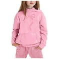thumbnail image 1 of FYDUU Children's Hoodie Set With Bow Print Girls Boys 2 Piece Tracksuit Athletic Sweatsuits Sets Hooded Sweatshirt And Jogger Sweatpants Set Trendy Winter Clothes, 1 of 4