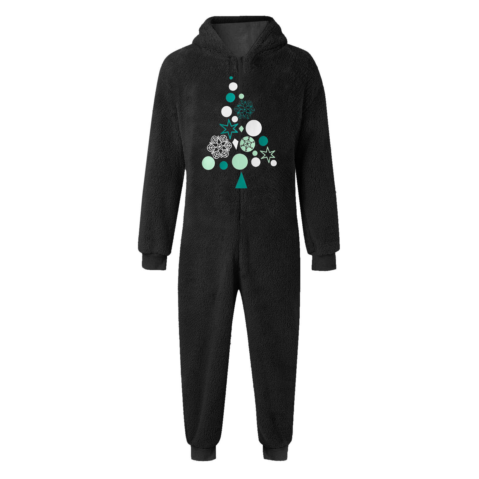 FYDUU Christmas Girls Zip Up Jumpsuits Kids Fuzzy Hooded Rompers Soft Cozy Onesie Pajamas One-Piece Warm Winter Clothes Baby Xmas Clothes 7-8 Years