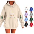 thumbnail image 1 of FYDUU Christmas Hoodies for Women Autumn Winter Cute Graphic Hoodie Pullover Casual Hooded Sweatshirt Tops Holiday Party Clothes, 1 of 4