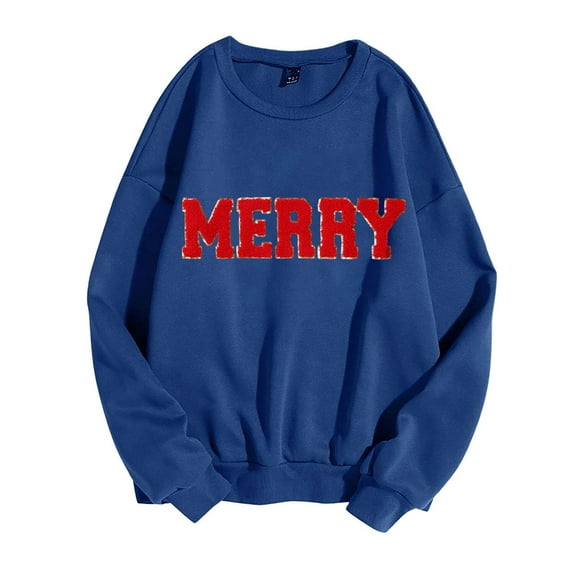FYDUU Christmas Sweatshirts For Women Oversized Long Sleeve Crewneck Pullover Womens Tops Graphic Print Sweatshirt Casual Winter Fashion Clothes Hoodie Fashion Clothes