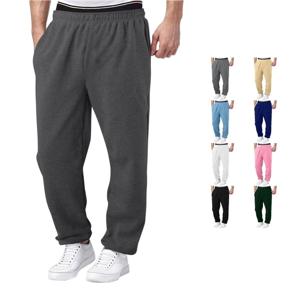 FYDUU Comfort Sweatpants for Boys Elastic Waist Joggers Loose Fit Open Bottom Athletic Sweatpants Kids Casual Pants School Trousers Fashion Pants 13-14 Years