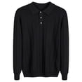 thumbnail image 1 of FYDUU Fashion Shirts for Men Knit Long Sleeve Shirt Business Casual Pullover Sweater Thermal Warm Base Layer Top Winter Fall Button T-Shirt Tops, 1 of 4