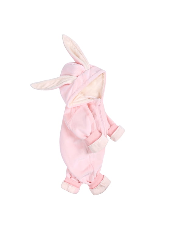 My First Easter Baby Girl Boy Outfit Baby Bunny Romper Jumpsuit Cute Rompers Clothing Cartoon Long Ear Rabbit Hoodie Romper Jumpsuit Soft Onesies 6-9 Months