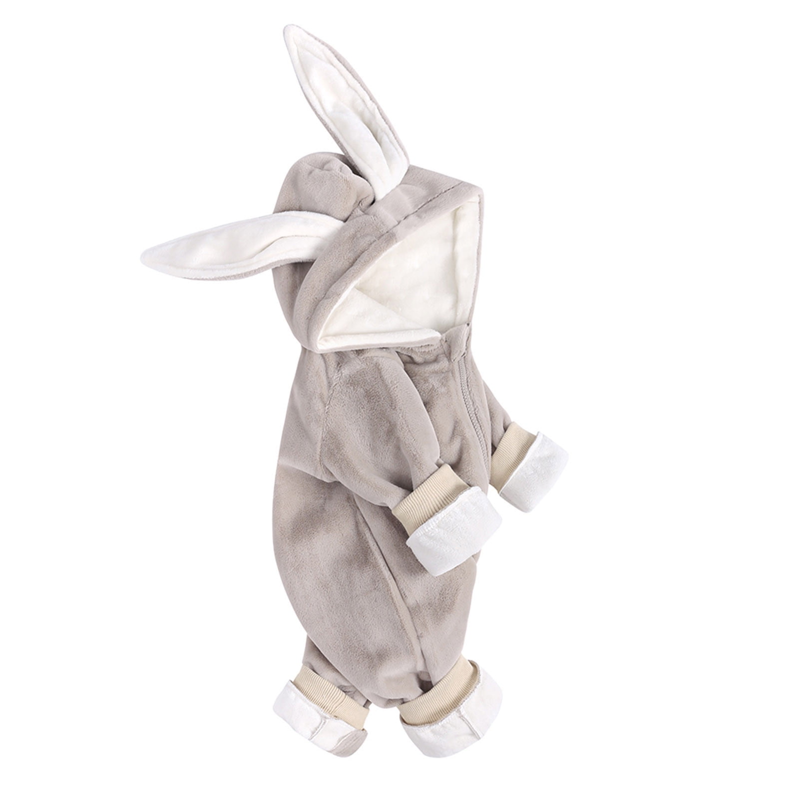 FYDUU My First Easter Baby Girl Boy Outfit Baby Bunny Romper Jumpsuit Cute Rompers Clothing Cartoon Long Ear Rabbit Hoodie Romper Jumpsuit Soft Warm Rompers 6-9 Months