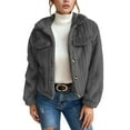 thumbnail image 1 of FYDUU Jacket Women Stand Collar Winter Warm Coat Soft Cropped Coat Casual Thickened Outerwear Fashion Fall Winter Jackets Casual Outerwear, 1 of 5