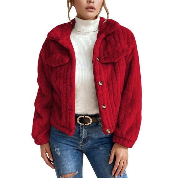 FYDUU Jacket Women Stand Collar Winter Warm Coat Soft Cropped Coat Casual Thickened Outerwear Fashion Fall Winter Jackets Trendy Clothing Top
