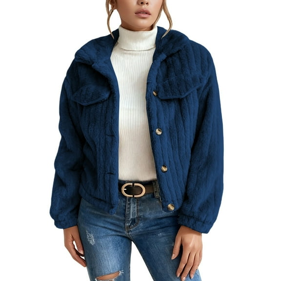 FYDUU Jacket Women Stand Collar Winter Warm Coat Soft Cropped Coat Casual Thickened Outerwear Fashion Fall Winter Jackets Women Winter Jacket