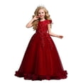 thumbnail image 1 of FYDUU Flower Girl Dress Girls Dresses Tulle Long A-Line Holiday Birthday Party Gown Formal Pageant Maxi Dresses Holiday Performances 15-16 Years, 1 of 6