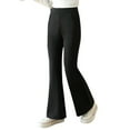 thumbnail image 1 of FYDUU Girls 2025 School Leggings Girls Flared Yoga Pants Kids Stretchy Bootcut Leggings Soft Workout Tights Fall Comfortable Casual Active Bottoms 14-15 Years, 1 of 8