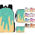 thumbnail image 1 of FYDUU Girls Backpacks Ice Cream School Bag 3 Piece Backpack with Lunch Box Pencil Case for School Wear Casual Daypack School Supplies, 1 of 4