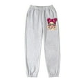 thumbnail image 1 of FYDUU Girls Casual Jogger Pants Girls Sweatpants Kids Stylish Sweatpants Autumn Winter Sweat Pants Elastic Waist Drawstring Athletic Joggers 7-8 Years, 1 of 7