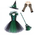 thumbnail image 1 of FYDUU Girls Dresses Halloween Witch For Kids Toddler Witch Dress Party Dress For Halloween Carnival And Long Skirt For Dress Up Adorable Comfort 4-5 Years, 1 of 9