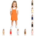 thumbnail image 1 of FYDUU Girls Dresses Solid Color Sleeveless Casual Overalls Dress Everyday School Outfits Kids Adjustable Strap Suspenders Dress 12-13 Years, 1 of 4