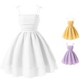 thumbnail image 1 of FYDUU Girls Dresses Summer Spaghetti Strap A-Line Swing Dress Tween Girl Party Dresses Solid Color Casual Midi Sundress Trendy Clothes 12-13 Years, 1 of 6