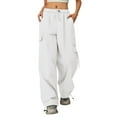 thumbnail image 1 of FYDUU Girls Jogger Pants Cargo Pants For Girls Casual High Waisted Drawstring Loose Fit Pants Athletic Trousers Teen Girls Jogger Pants 16-17 Years, 1 of 5