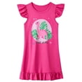 thumbnail image 1 of FYDUU Girls Nightgowns Cute Summer Sleep Shirts Cartoon Print Flutter Sleeve Nightgown Soft Princess Nightdress Sleepwear for Daily Bedtime 3-4 Years, 1 of 2