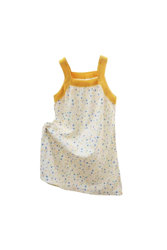 Girls Nightgowns Summer Dresses Kids Girls Nightdress Fashion Cute Print Nightie Dress Toddler Nightgown Sleepwear Soft Sleepdress Nightwear Trendy Midi Dresses 4-5 Years