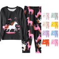 thumbnail image 1 of FYDUU Girls Pajamas Fall Winter Sleepwear Long Sleeve Pajama Sets Cartoon Print Comfortable Loungewear for Kids Two Piece Outfit 8-9 Years, 1 of 5