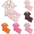 thumbnail image 1 of FYDUU Girls Pajamas Set Cute Print Short Sleeve Top and Shorts 2 Piece Sleepwear Loungewear for Kids Comfortable Nightwear Outfit 2-3 Years, 1 of 4