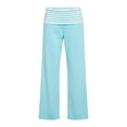 thumbnail image 1 of FYDUU Girls Pants Fold Over Yoga Pants For Girls Color Block Striped Loose Wide Leg Casual Trousers Soft Comfortable Active Bottoms 7-8 Years, 1 of 2