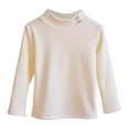 thumbnail image 1 of FYDUU Girls Thermal Shirts Winter Warm Kids Long Sleeve Tops Soft Half Turtle Neck Tee Shirt For Toddler Girls Casual Basic T-Shirts Solid Color Stylish Elegant, 1 of 3
