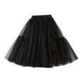 thumbnail image 1 of FYDUU Girls Tulle Skirt Little Girls Long Skirt Tiered Ruffle Mid-Length Skirts Solid Color Casual Skirts Soft Party Skirt Formal Party Skirt 3-4 Years, 1 of 7