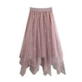 thumbnail image 1 of FYDUU Girls Tulle Skirts Summer Skirt Kids Star Sequin Skirts High Waist Maxi Skirt Trendy Sparkly Layered Elastic Waist A-Line Long Skirts A-Line Tulle Skirt 8-9 Years, 1 of 3