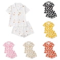 thumbnail image 1 of FYDUU Halloween Girls Pajamas Button Down Pajama Sets 2 Piece Short Sleeve Top and Shorts Sleepwear Kids Halloween Holiday Pajama Sets 13-14 Years, 1 of 9