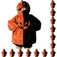 thumbnail image 1 of FYDUU Halloween Hoodies for Women Festive Pumpkin Hoodie Sweatshirts Color Block Soft Comfy Fuzzy Pullover Tops Fall Winter Clothes, 1 of 6