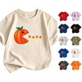 thumbnail image 1 of FYDUU Halloween T-Shirt for Boys Kids Halloween Shirts Cute Pumpkin Print Short Sleeve T Shirt Top Round Neck Tee Shirts Fashion Clothes 10-11 Years, 1 of 3