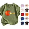 thumbnail image 1 of FYDUU Halloween T-Shirt for Boys Kids Halloween Shirts Cute Pumpkin Print Short Sleeve T Shirt Top Round Neck Tee Shirts Fashion Clothes 2-3 Years, 1 of 3
